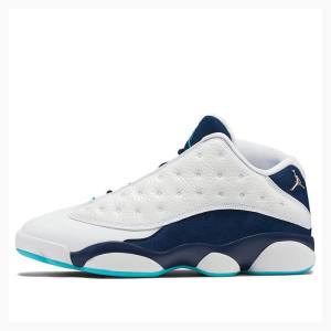 Air Jordan 13 Barbati Nike Retro Low Hornets Adidași Albi Bleumarin | JD-675VP