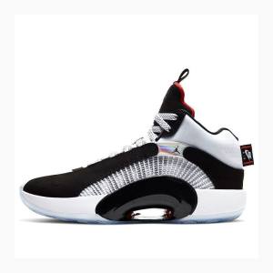 Air Jordan 35 Barbati Nike DNA' Ghete Baschet Albi Negrii | JD-149VU