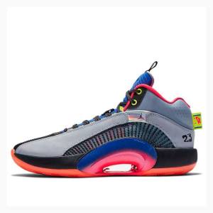 Air Jordan 35 Barbati Nike SP TP PF Center of Gravity Ghete Baschet Gri Albastri Portocalii | JD-976GX