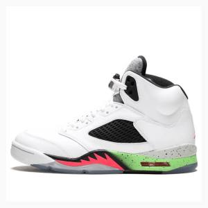Air Jordan 5 Barbati Nike Retro Space Jam Ghete Baschet Albi Rosii Verzi | JD-035MZ