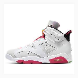 Air Jordan 6 Barbati Nike Retro Hare Ghete Baschet Albi Roz | JD-813QP