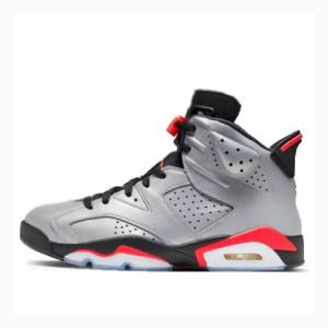Air Jordan 6 Barbati Nike Retro Reflective Infrared Ghete Baschet Argintii Negrii Rosii | JD-716FN