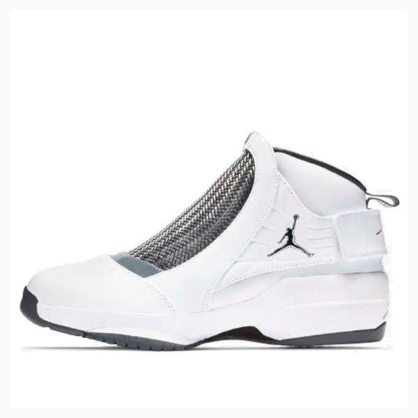 Air Jordan 19 Barbati Nike Retro Flint Grey Ghete Baschet Albi Negrii | JD-785LP