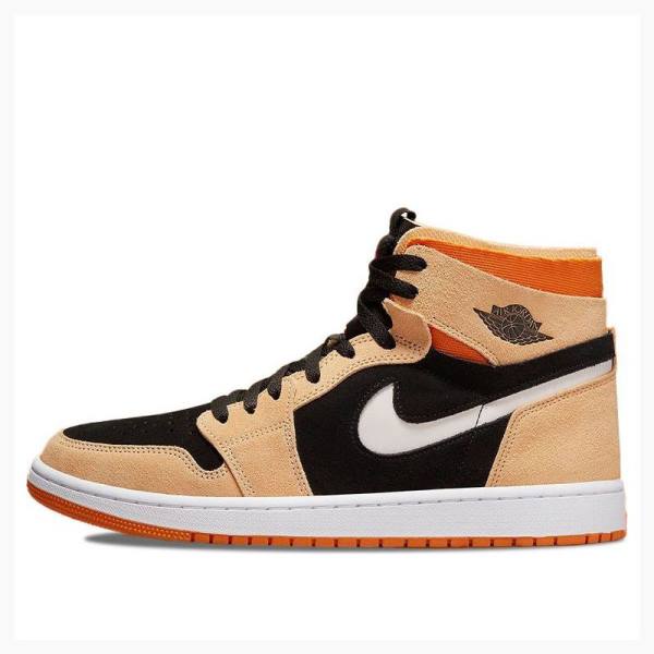 Air Jordan 1 Barbati Nike Zoom CMFT Pumpkin Spice Ghete Baschet Negrii Portocalii | JD-829NG