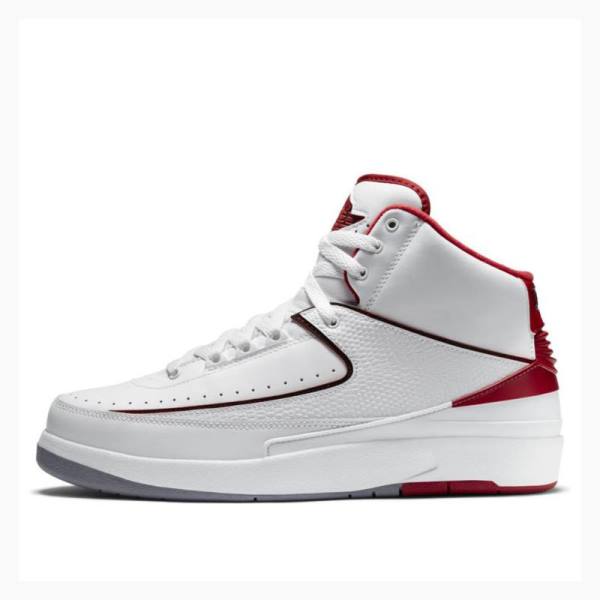 Air Jordan 2 Barbati Nike Retro Ghete Baschet Albi Rosii | JD-674MN