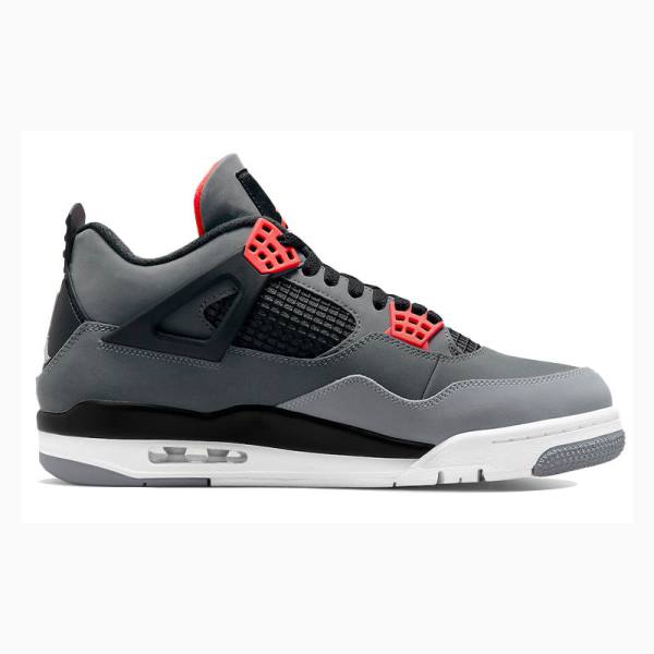 Air Jordan 4 Barbati Nike Infrared Ghete Baschet Gri Rosii | JD-705XT