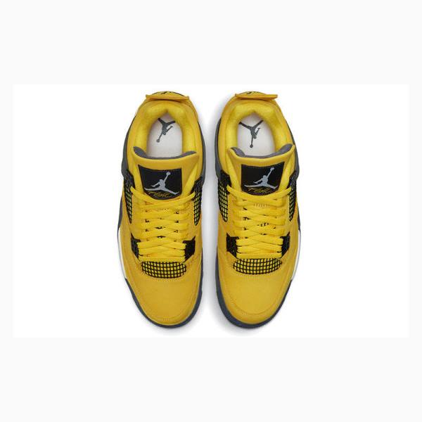 Air Jordan 4 Barbati Nike Retro Lightning Ghete Baschet Galbeni | JD-134VB