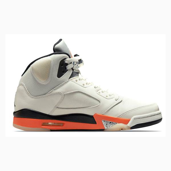 Air Jordan 5 Barbati Nike Retro Shattered Backboard Ghete Baschet Albi Portocalii | JD-876GP
