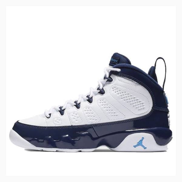 Air Jordan 9 Barbati Nike Retro UNC Ghete Baschet Albi Albastri | JD-206SC