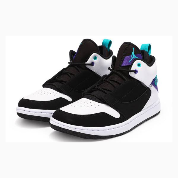 Air Jordan Barbati Nike Fadeaway Ghete Baschet Negrii Albi | JD-012PX