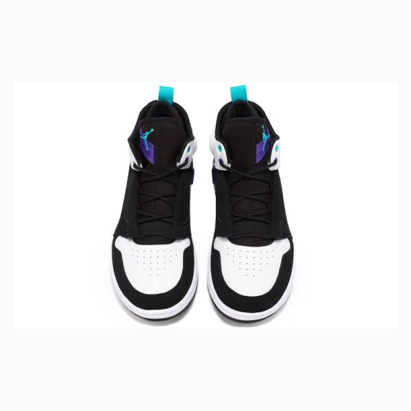 Air Jordan Barbati Nike Fadeaway Ghete Baschet Negrii Albi | JD-012PX