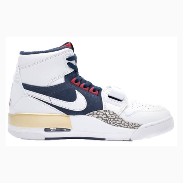 Air Jordan Barbati Nike Legacy 312 Dream Team Ghete Baschet Albi Bleumarin | JD-930KE